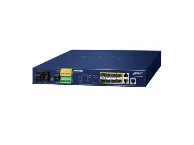 MGSD-10080F - Planet 6 x Ports 100/1000Base-X + 2 x Ports 2.5GbE SFP + 2 x Ports 1GbE RJ-45 Layer2 Managed 1U Rack-Mountable Metro Ethernet Switch