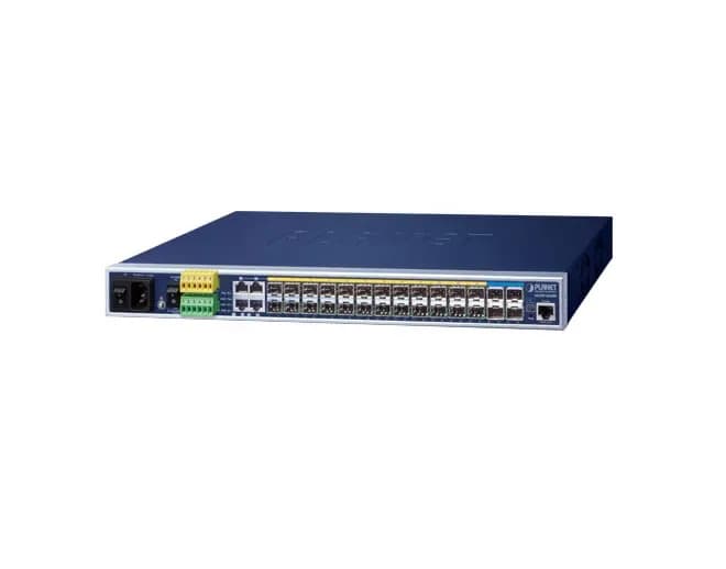 MGSW-28240F - Planet 24 x Ports 1000Base-X + 4 x Ports 1GbE RJ-45 + 4 x Port SFP+ Layer 3 Managed 1U Rack-Mountable Metro Ethernet Switch