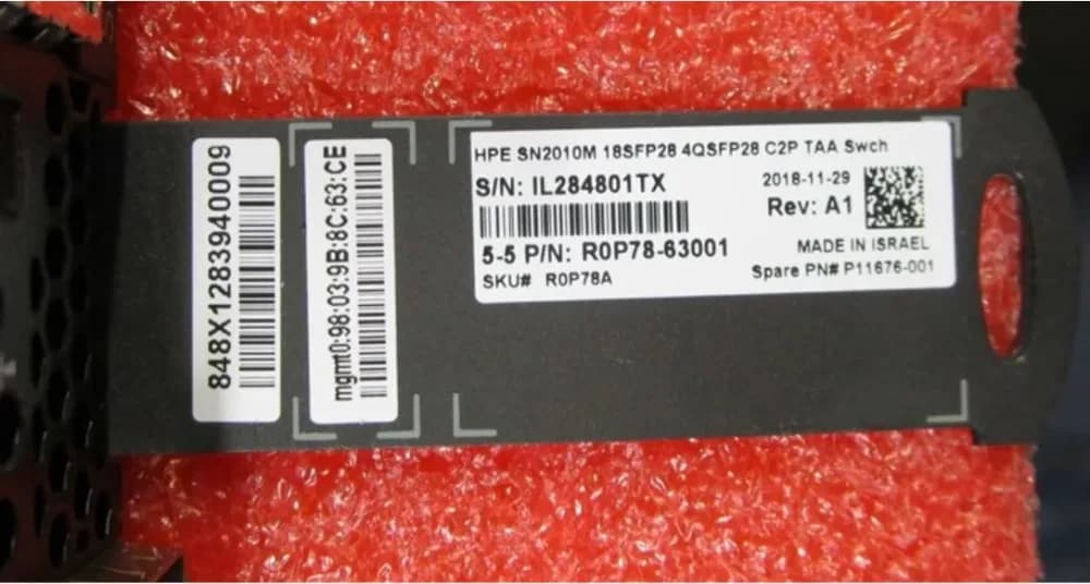 R0P78A - HPE 24x 25GBase-X 4x QSFP28 Layer-3 AirFlow Half width Switch
