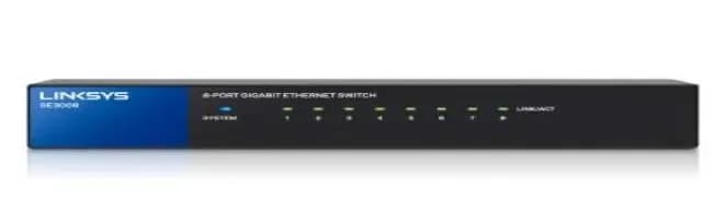 SE3008 - Linksys 8-Ports Gigabit Ethernet Switch Metal Enclosure