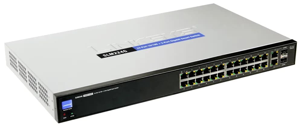 SLM224G - Linksys 24Port 10/100/1000 2Port Gigabit Smart Switch with 2 SFP