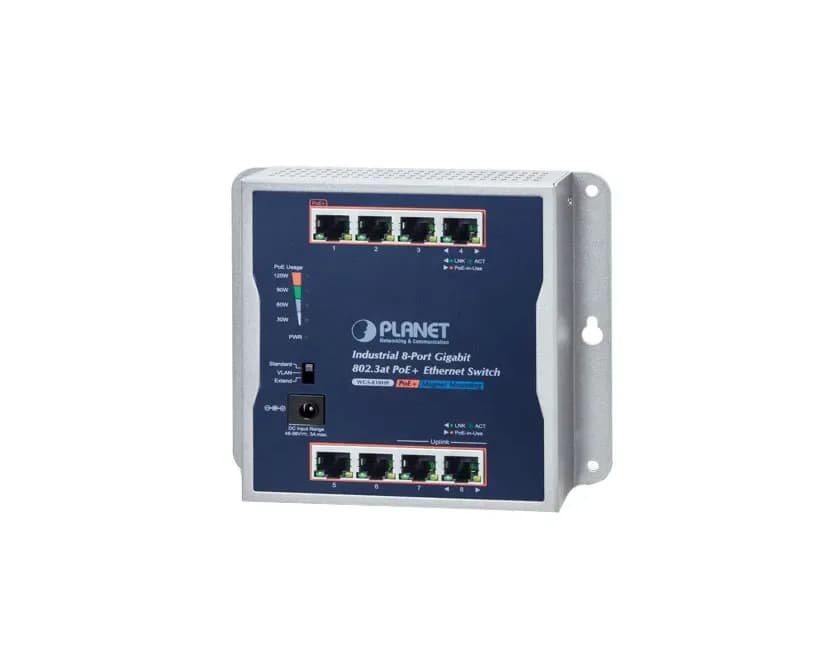 WGS-818HP - Planet 8x Ports PoE+ 10/100/1000 Layer 2 Switch