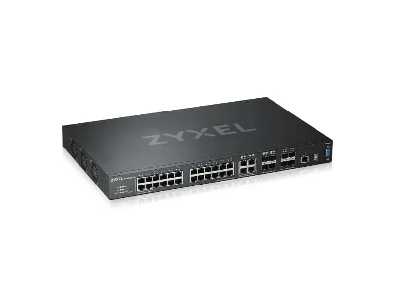 XGS4600-32 - ZyXEL 24 x Ports 10/100/1000Base-T + 4 x Combo SFP+ Ports + 4 x SFP+ Ports Layer3 Managed 1U Rack-mountable Gigabit Ethernet Network Switch