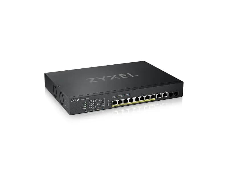 XS1930-12HP - ZyXEL 10 x Ports PoE+ 10/100/1000Base-T + 2 x SFP+ Ports Layer 3 Managed 1U Rack-mountable Gigabit Ethernet Network Switch
