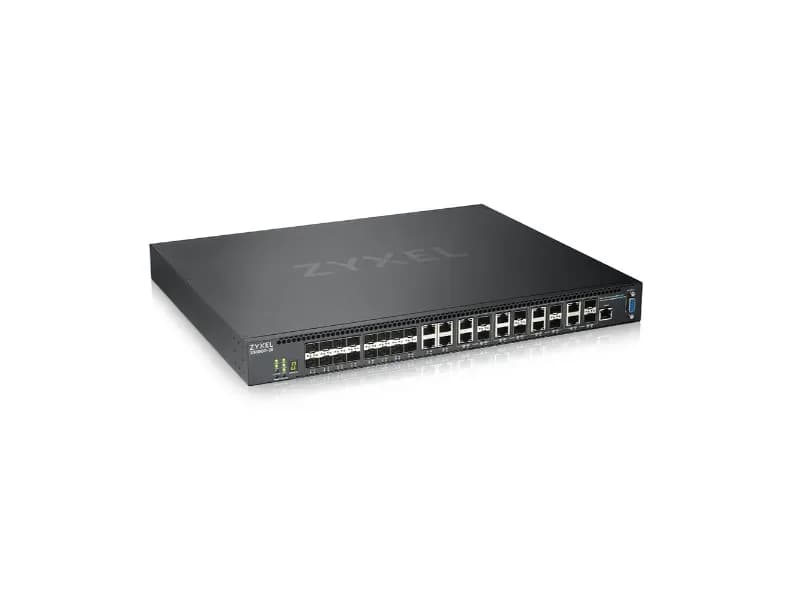 XS3800-28 - ZyXEL 24 x Ports 10/100/1000Base-T + 4 x SFP+ Ports Layer 2 Managed 1U Rack-mountable Gigabit Ethernet Network Switch