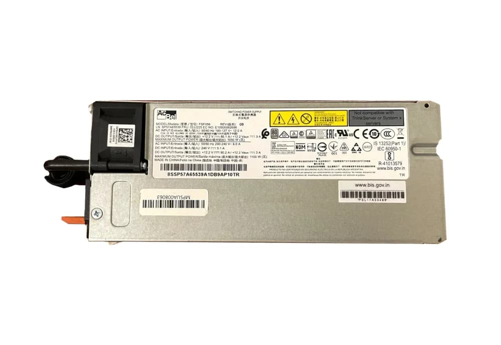 02JJ225 - Lenovo 1100-Watts 200-240V 6A Power Supply