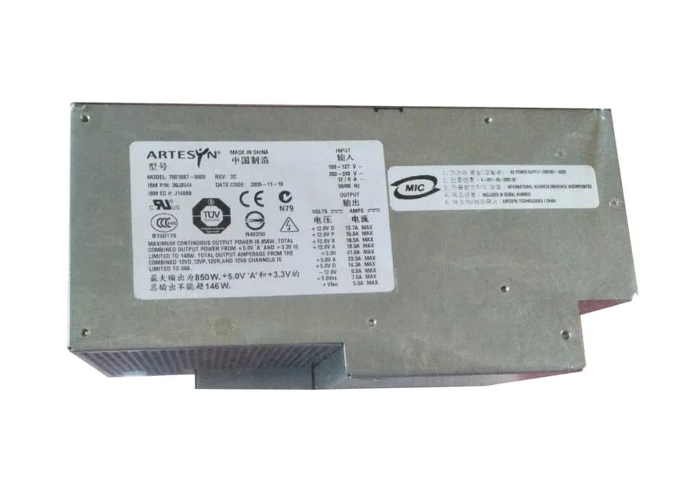 39J0544 - IBM 850-Watts Hot-Swappable Redundant AC Power Supply