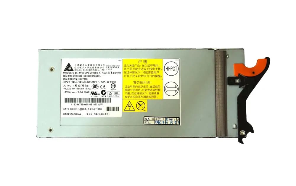 39Y7360 - IBM 2000-Watts 200-240V 13.5A Power Supply For BladeCenter