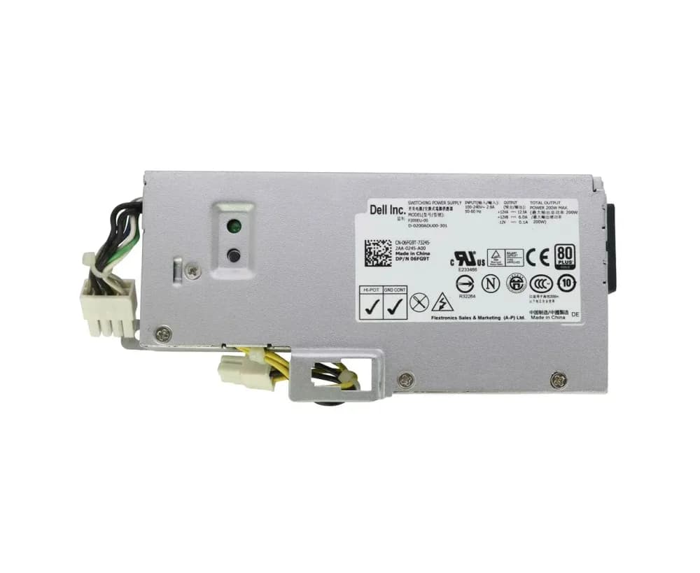 6FG9T - Dell 200-Watts Power Supply For OptiPlex 7010/9010