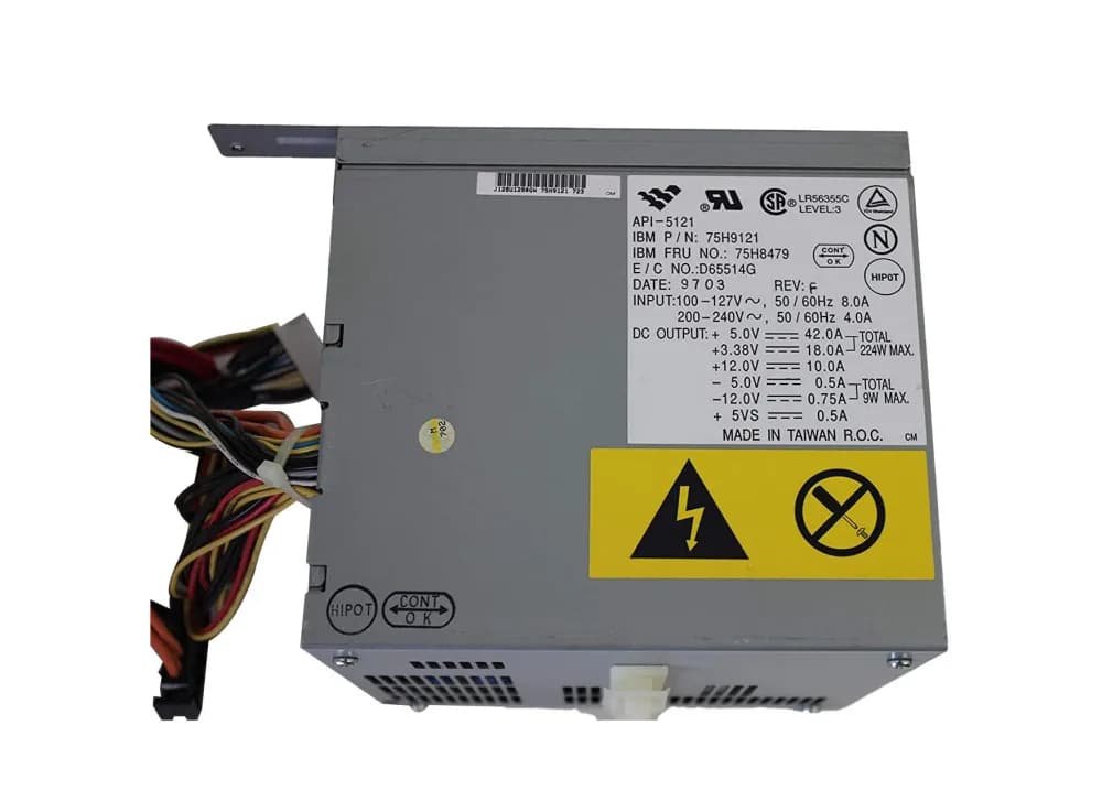 75H9121 - IBM 350-Watts 200-240V AC 50-60Hz Power Supply