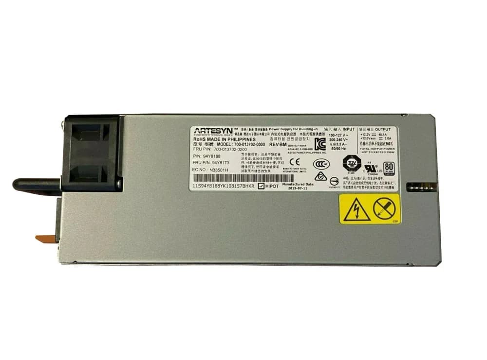 94Y8173 - IBM 550-Watts 200-240V 6.5-3.3A High Efficiency Power Supply