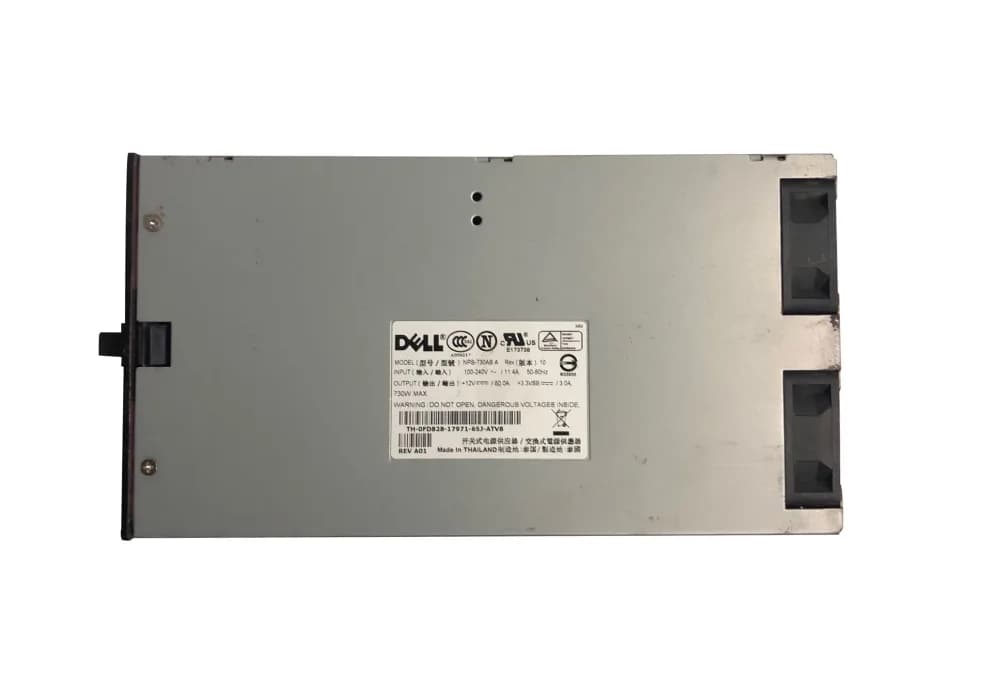 FD828 - Dell 730-Watts 100-240V AC 50-60Hz Power Supply