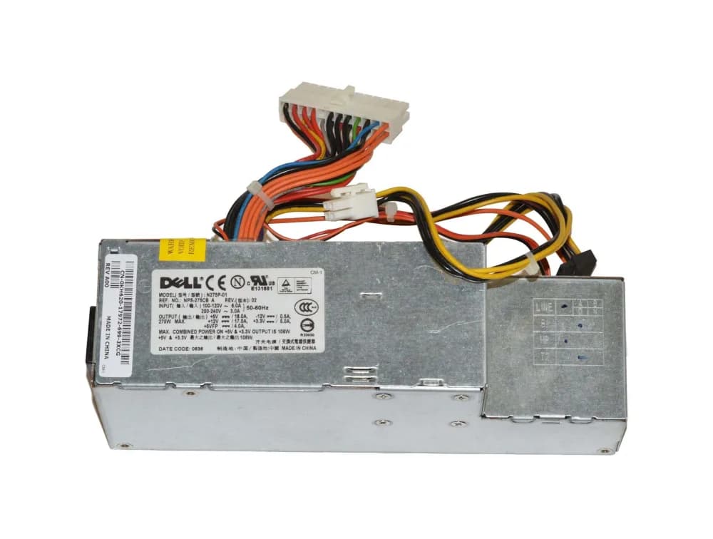 KH620 - Dell 275-Watts 100-127V 6A 200-240V 3A ATX Power Supply