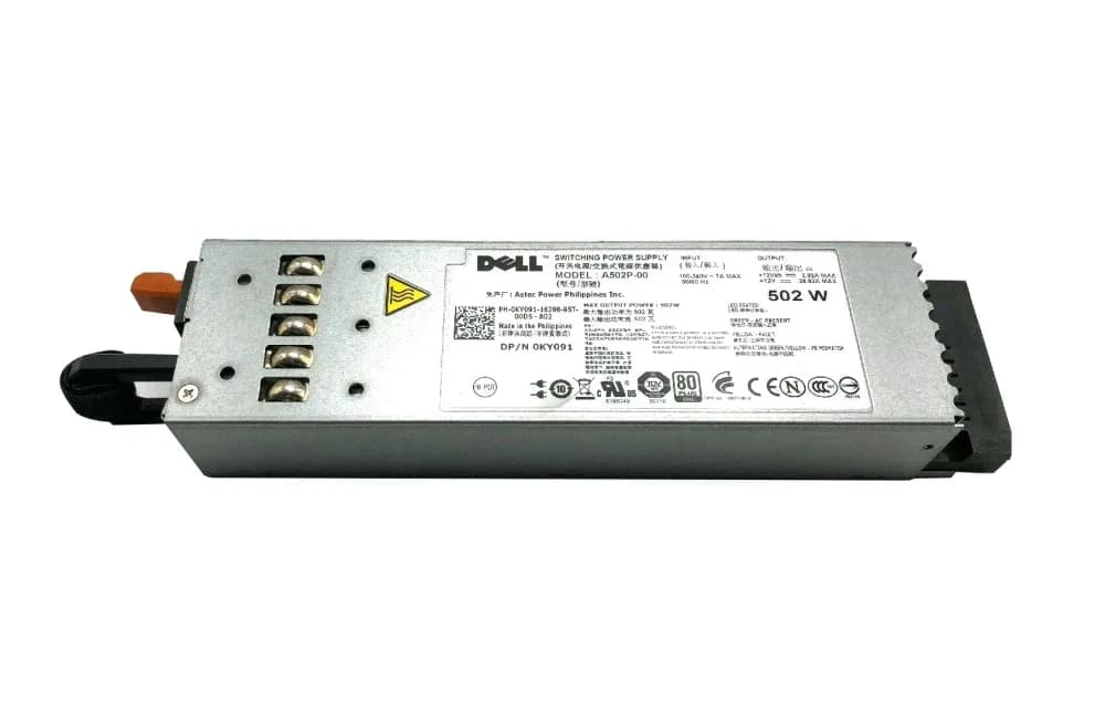 KY091 - Dell 502-Watts 100-240V 10A Power Supply For PowerEdge R610