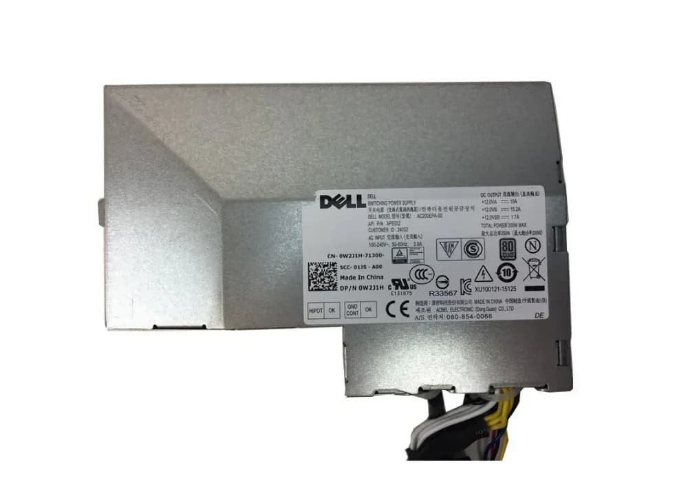 W2J1H - Dell 200-Watts 100-240V 50-60Hz Power Supply