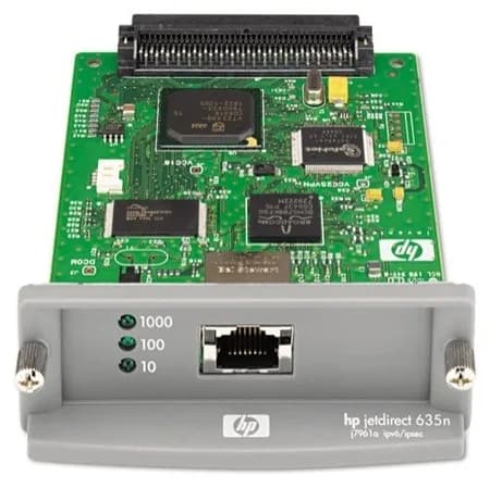J7961G - HPE JetDirect 635N 1 x Port 10/100/1000Base-T IPv6/IPsec Gigabit Ethernet Print Server Internal Card