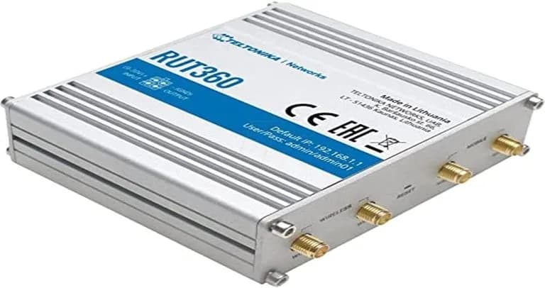RUT360100100 - Teltonika 1-P WAN SFP + 1-P LAN SFP Cellular Router
