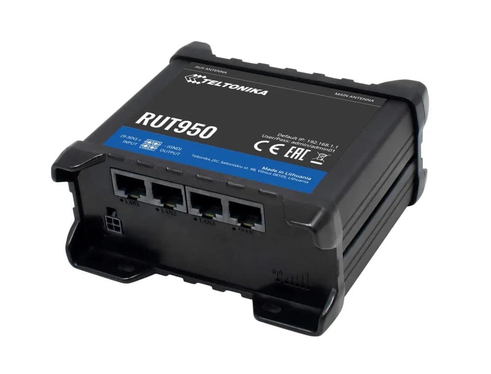 RUT950K02400 - Teltonika RUT950 IEEE 802.11n 4-P RJ-45 LAN 4G Router