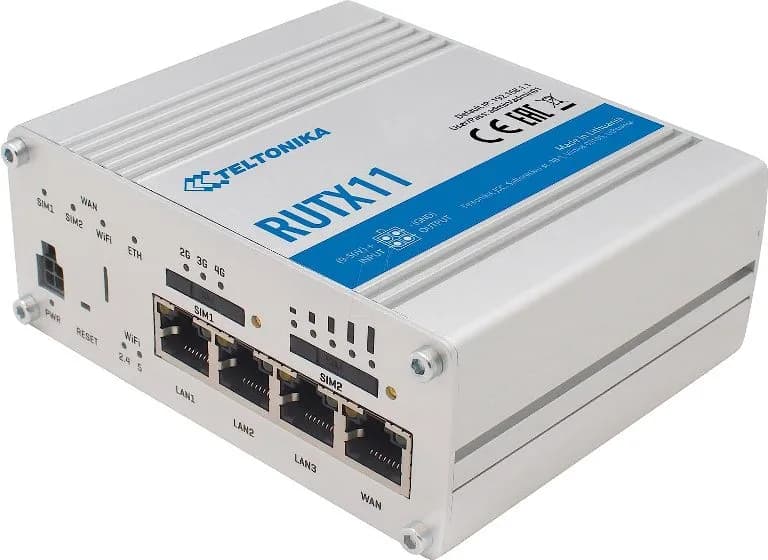 RUTX11100400 - Teltonika Rutx11 3-P LAN + 1-P WAN RJ-45 Router