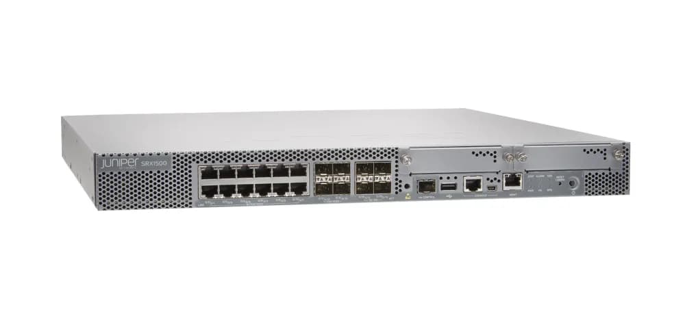 SRX1500-AC - Juniper 12x Ports 1GbE RJ-45 + 4x Ports 1GbE SFP Firewall