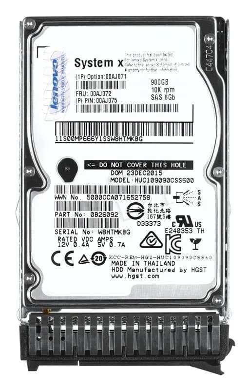 00AJ072 - IBM 900GB 10000RPM SAS 6Gb/s 2.5-in Hard Drive