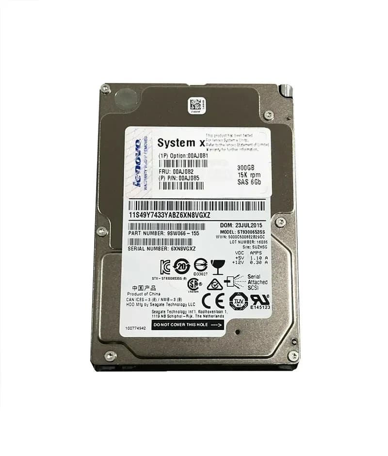 00AJ082 - IBM 300GB 15000RPM SAS 6Gb/s Hot Swap 2.5-in HDD
