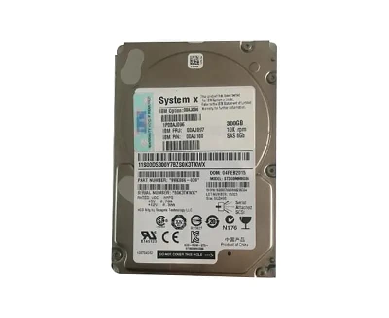 00AJ096 - IBM 300GB 10000RPM SAS 6Gb/s Hot Swap 2.5-in HDD