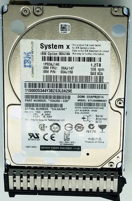 00AJ146 - IBM 1.2TB 10000RPM SAS 2.5-Inch Hard Drive