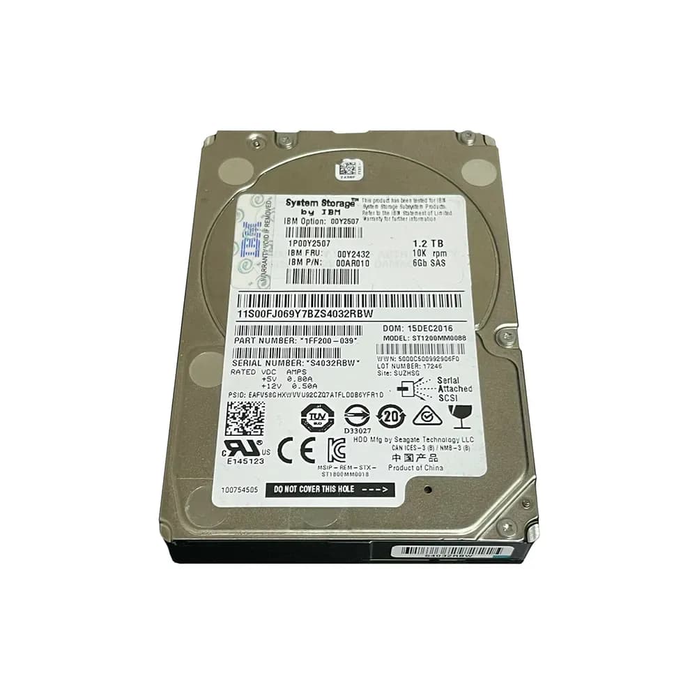 00AR010 - IBM 1.2TB 10000RPM SAS 6Gb/s 2.5-Inch Hard Drive