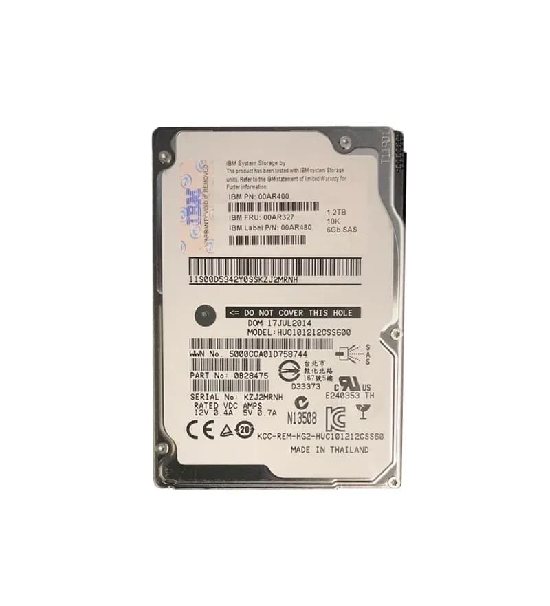 00AR327 - IBM 1.2TB 10000RPM SAS 12Gb/s 2.5-in Hard Drive