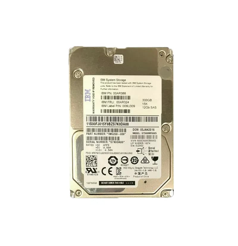 00AR388 - IBM 300GB 15000RPM SAS 12Gb/s 2.5-in Hard Drive