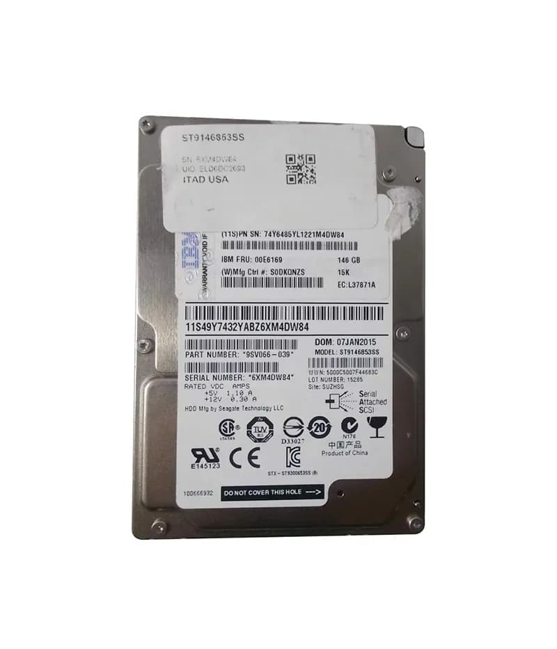 00E6169 - IBM 146GB 15000RPM SAS 6Gb/s 2.5-in Hard Drive