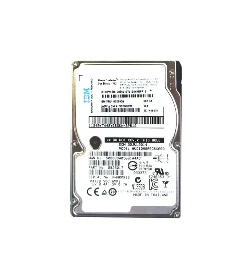 00E9900 - IBM 600GB 10000RPM SAS 12Gb/s 128MB Cache 2.5-in HDD