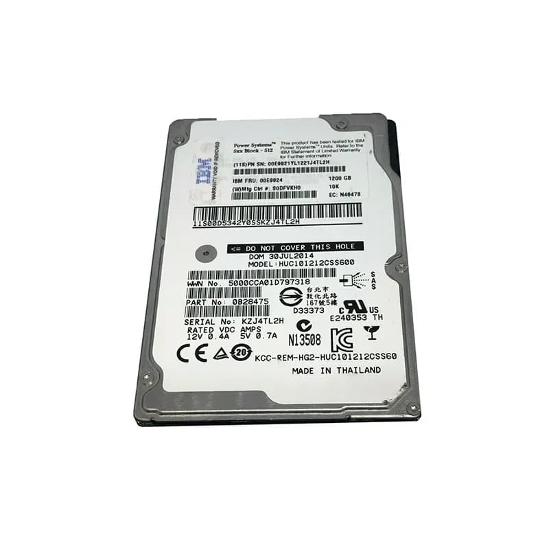 00E9924 - IBM 1.2TB 10000RPM SAS 6Gb/s 2.5-Inch Hard Drive