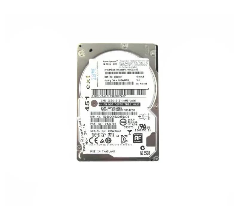 00E9962 - IBM 1.8TB 10000RPM SAS 12Gb/s 2.5-in Hard Drive