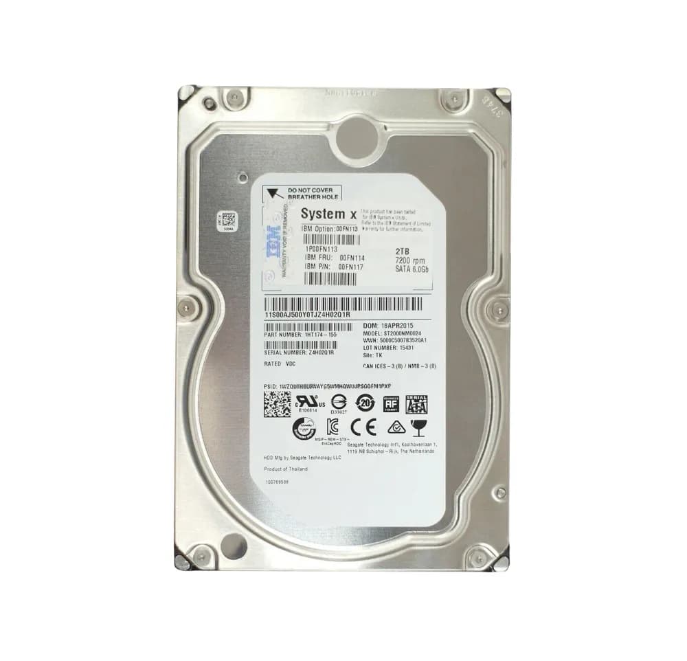 00FN114 - Lenovo 2TB 7200RPM SATA 6Gb/s 3.5-in Hard Drive