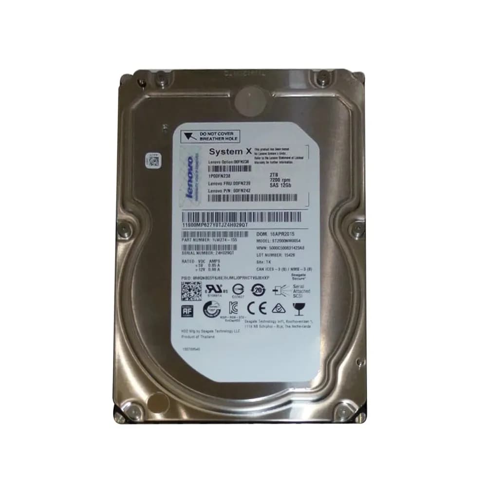 00FN242 - IBM 2TB 7200RPM SAS 12Gb/s 3.5-in Hard Drive