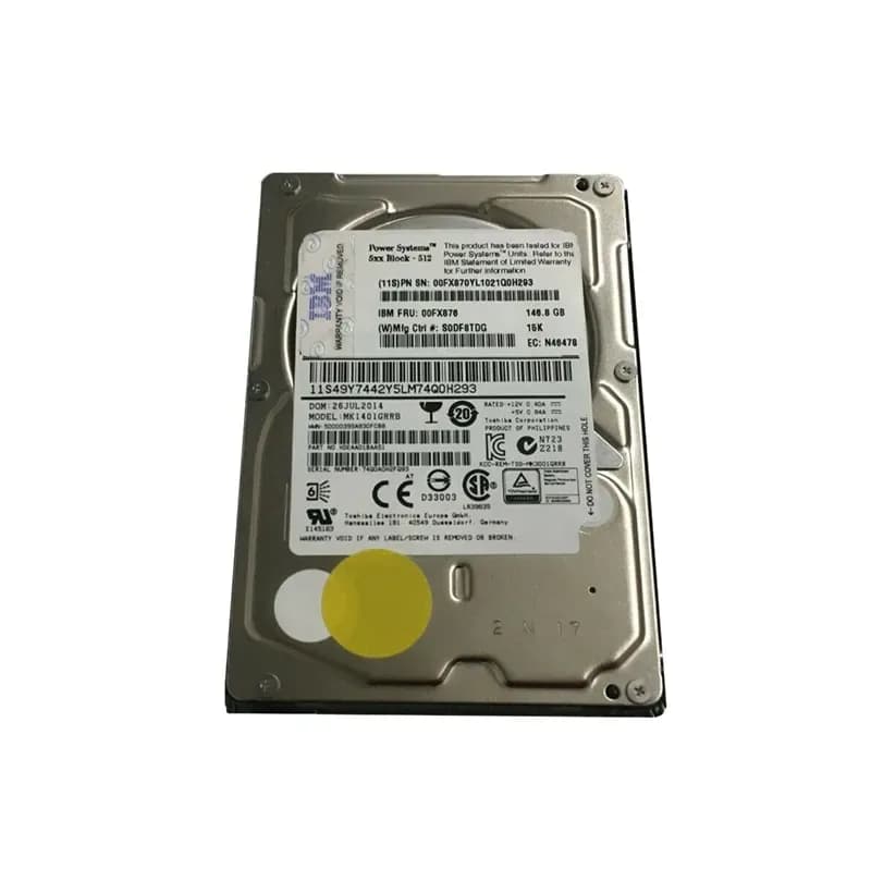 00FX870 - IBM 146GB 15000RPM SAS 6Gb/s SFF 2.5-inch Hard Drive