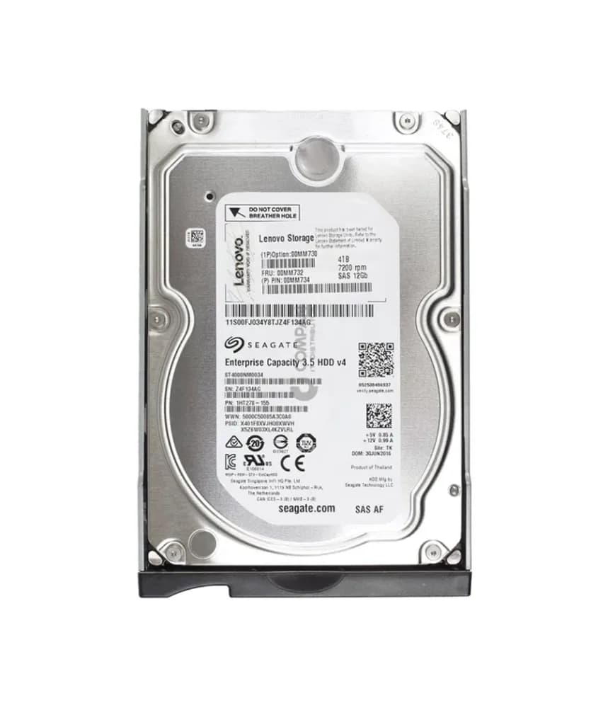 00MM732 - Lenovo 4TB 7200RPM SAS 12Gb/s 3.5-in Hard Drive