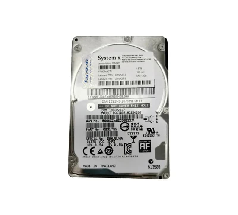 00NA272 - Lenovo 1.8TB 10000RPM SAS 12Gb/s 2.5-Inch Hard Drive