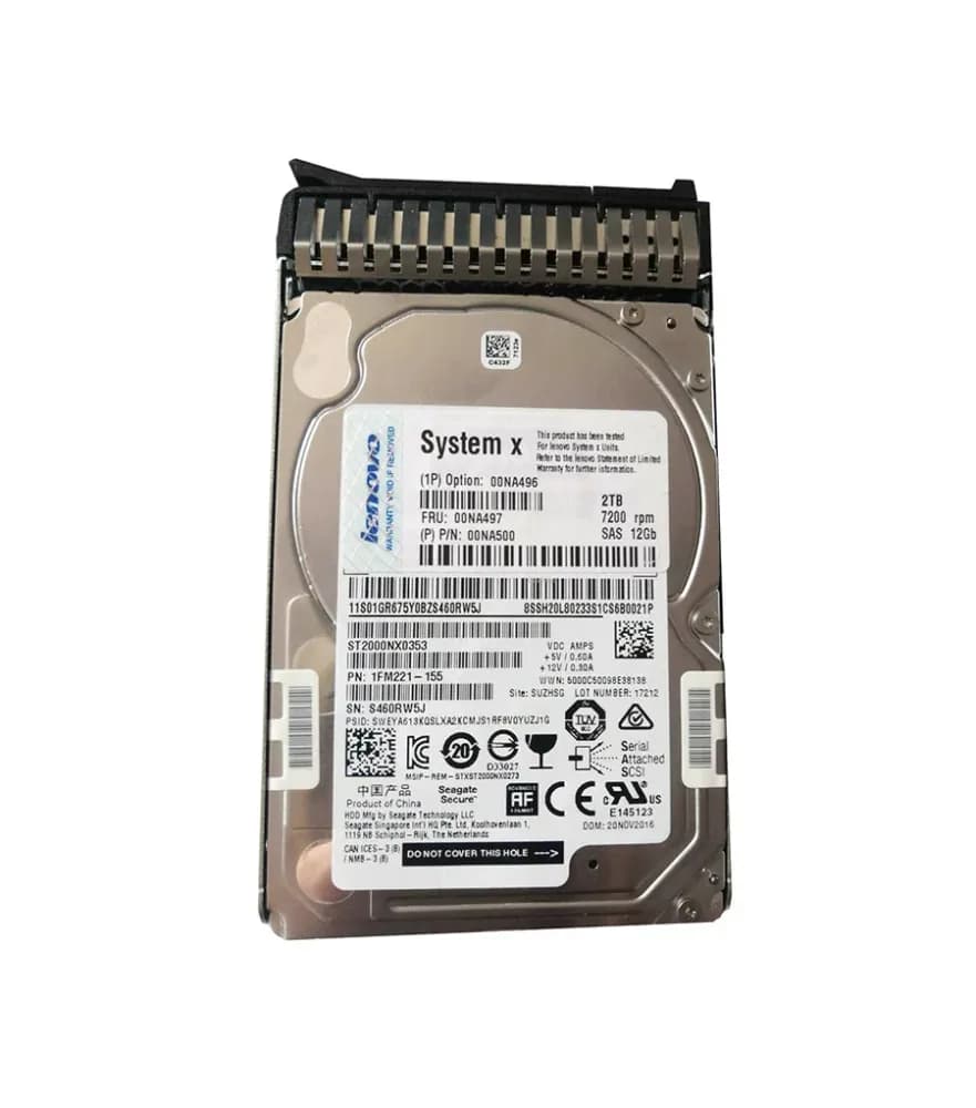 00NA500 - Lenovo 2TB SAS 7200RPM 2.5-Inch Hard Drive