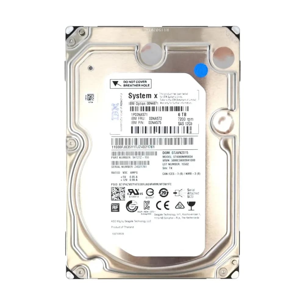 00NA572 - IBM 6TB 7200RPM SAS 12Gb/s 3.5-inch Hard Drive