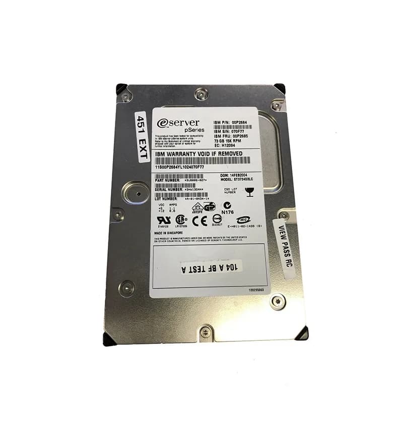00P2685 - IBM 73.4GB 15000RPM SCSI 320MB/s 3.5-in Hard Drive