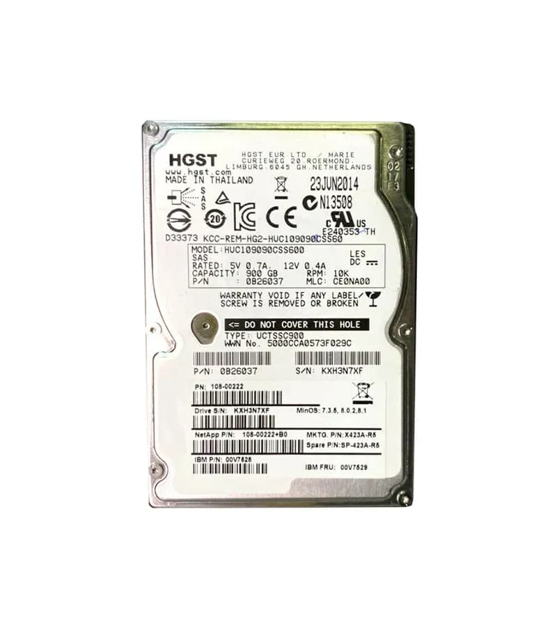 00V7528 - IBM 900GB 10000RPM SAS 6Gb/s 2.5-in Hard Drive