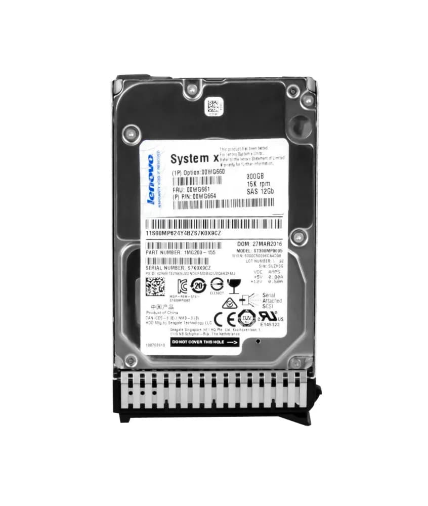 00WG664 - Lenovo 300GB SAS 15000RPM 2.5-inch Hard Drive