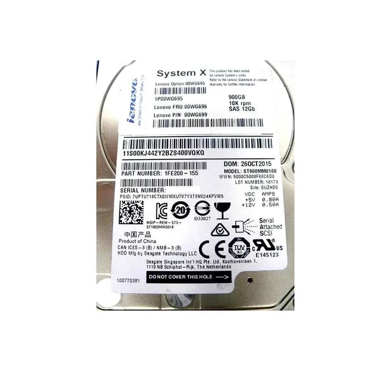 00WG696 - IBM 900GB 10000RPM SAS 12Gb/s Hot Swap 2.5-in HDD