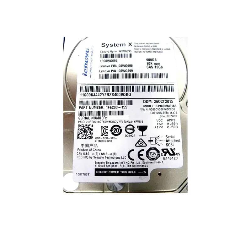 00WG699 - IBM 900GB 10000RPM SAS 12Gb/s 2.5-in Hard Drive