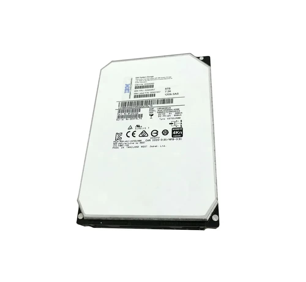 00WK867 - IBM 8TB 7200RPM SAS 12Gb/s 3.5-inch Hard Drive