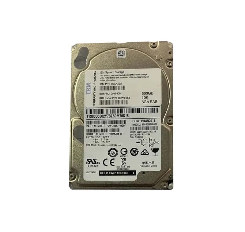 00WY963 - IBM 600GB SAS 10000RPM 2.5-Inch Hard Drive