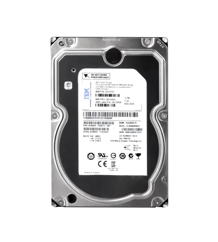 00Y2424 - IBM 2TB 7200RPM SAS 6Gb/s 3.5-in Hard Drive